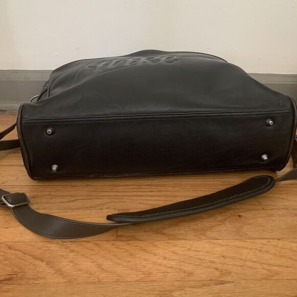 Nike Swoosh Leather Laptop Briefcase Shoulder Bag - Picture 4 of 11